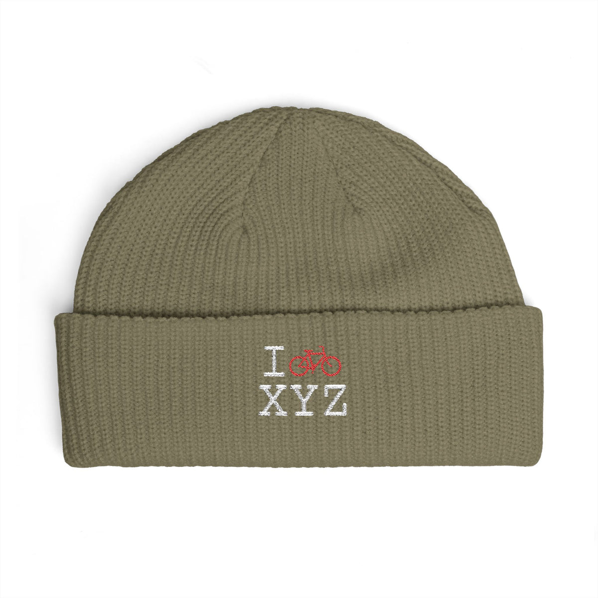 I Bike beanie, red bike