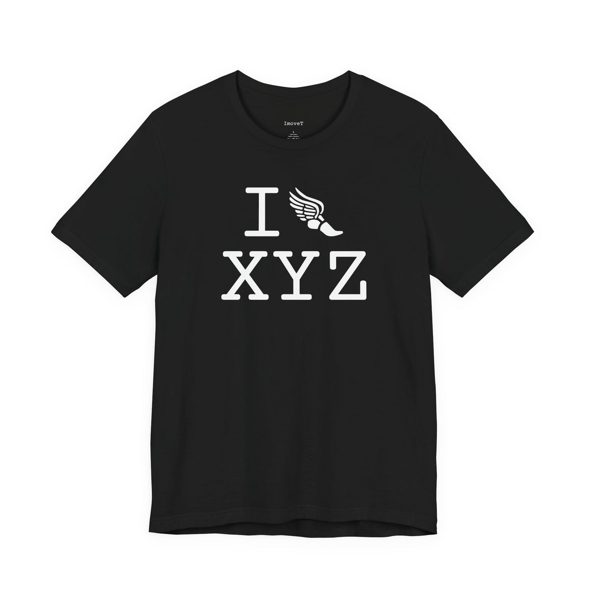 I Run unisex T, white logo