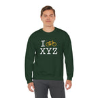 I Bike sweatshirt, yellow bike