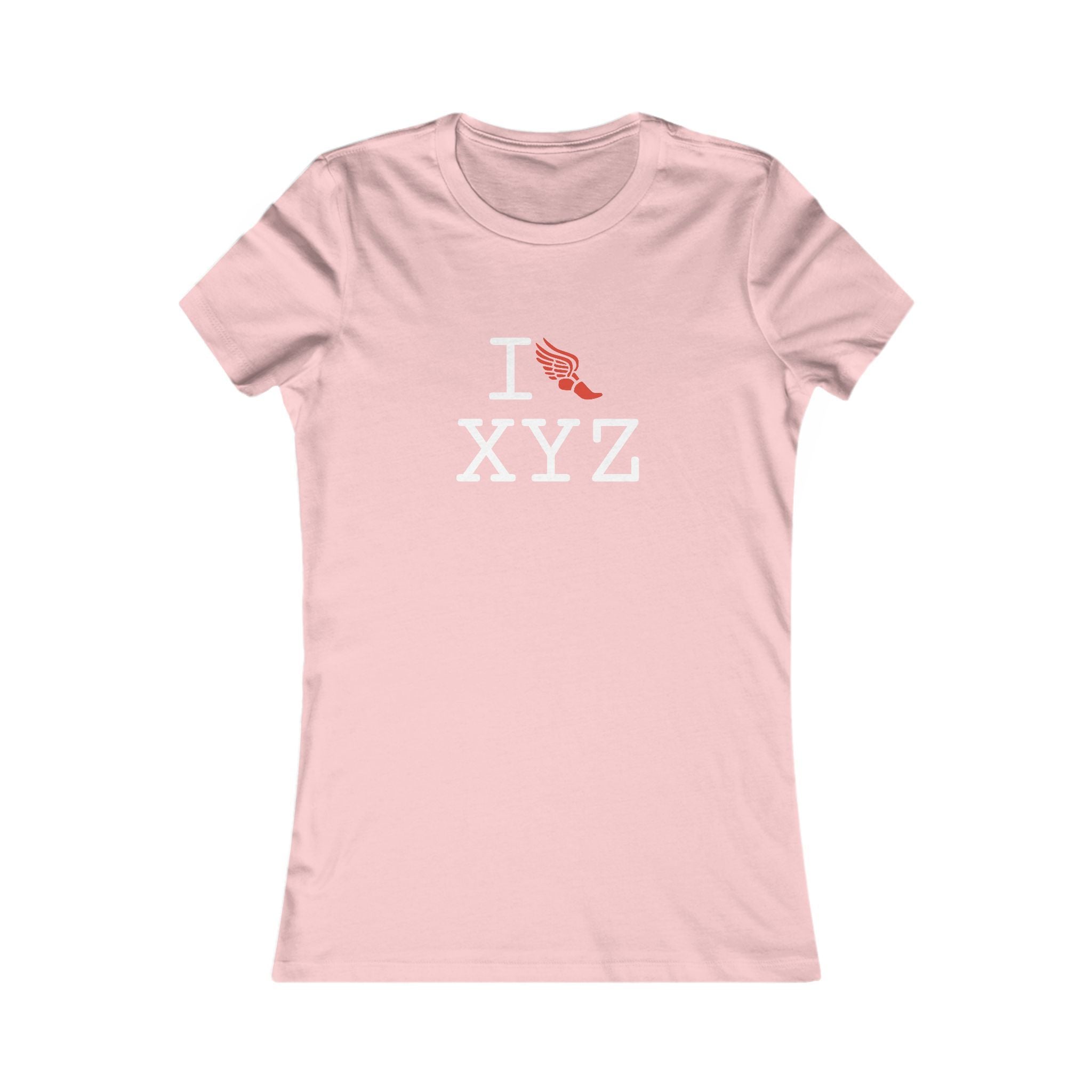 I Run ___ women's T, red logo