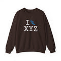 I Run sweatshirt, light blue logo