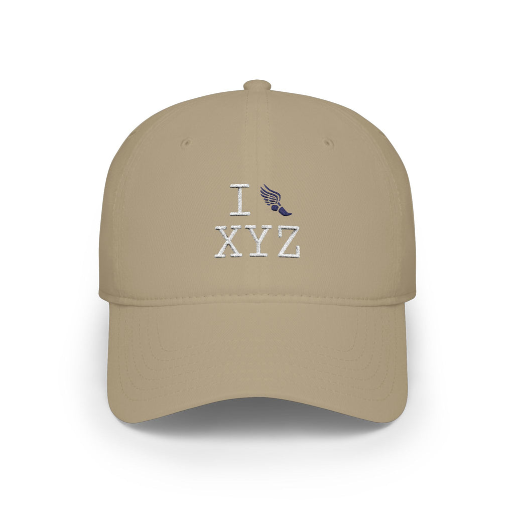 I Run baseball cap, navy logo