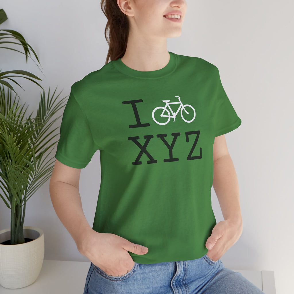 I Bike unisex T, white bike