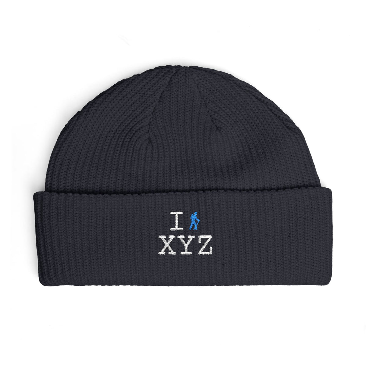 I Hike beanie, light blue hiker