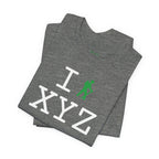 I Hike unisex T, green hiker