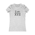 "I Bike ___" women's T, black bike