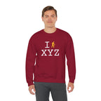 I Hike sweatshirt, yellow hiker