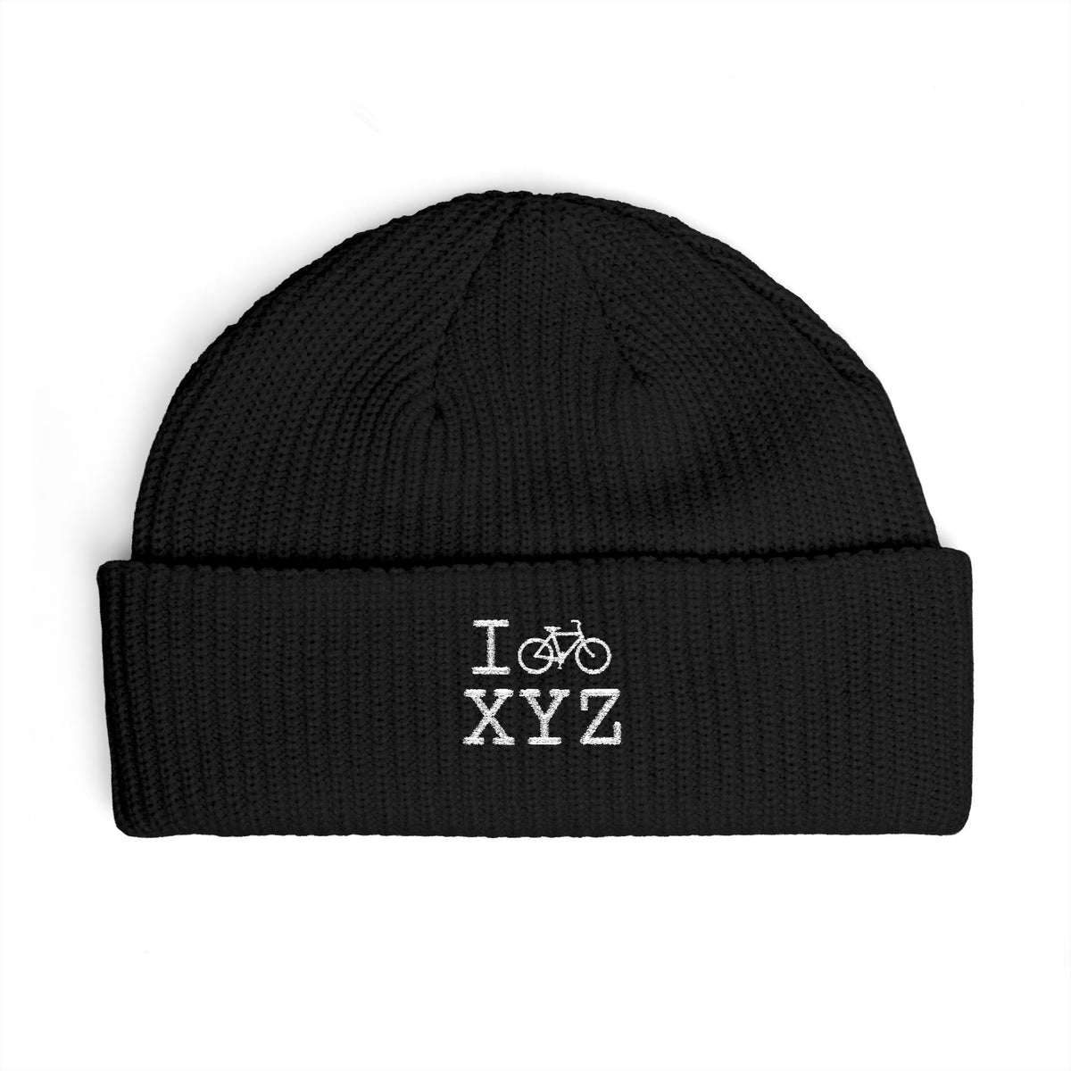 I Bike beanie, white bike