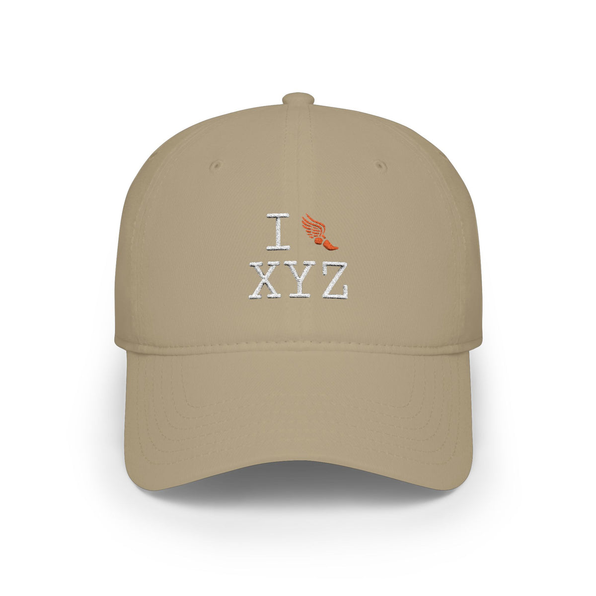 I Run baseball cap, orange logo