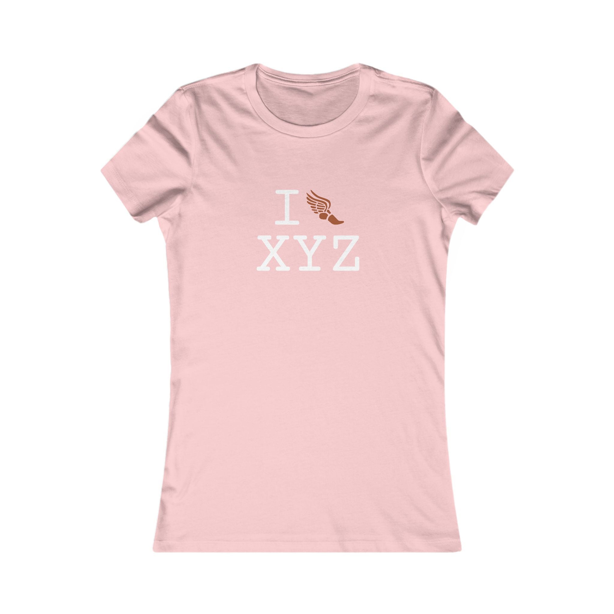 I Run ___ women's T, autumn logo