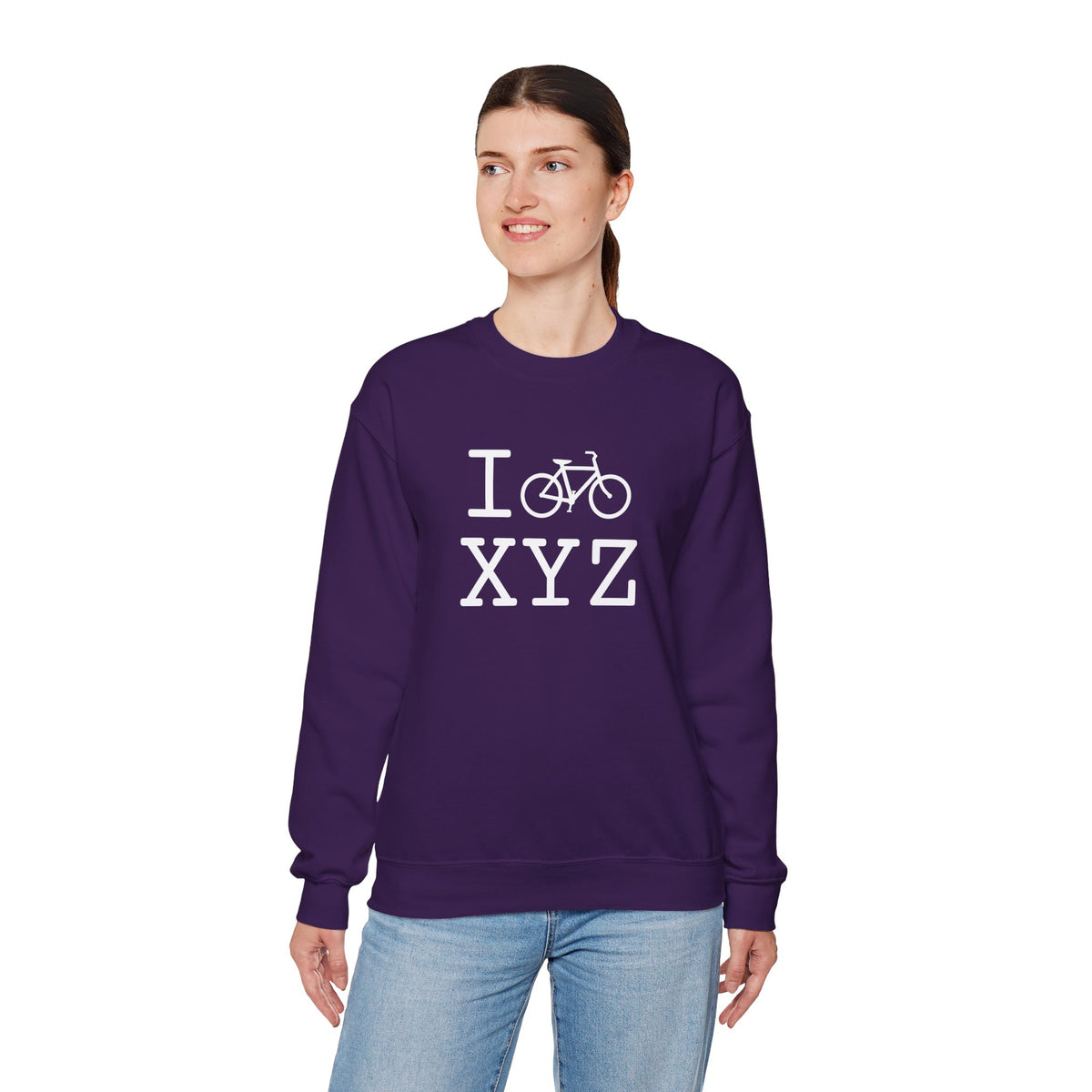 I Bike sweatshirt, white bike