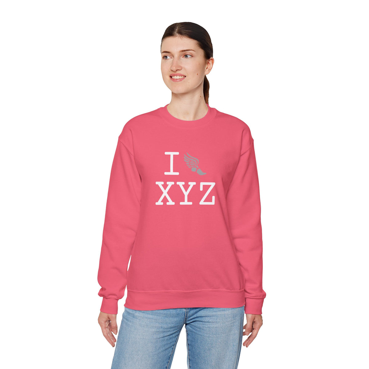 I Run sweatshirt, grey logo