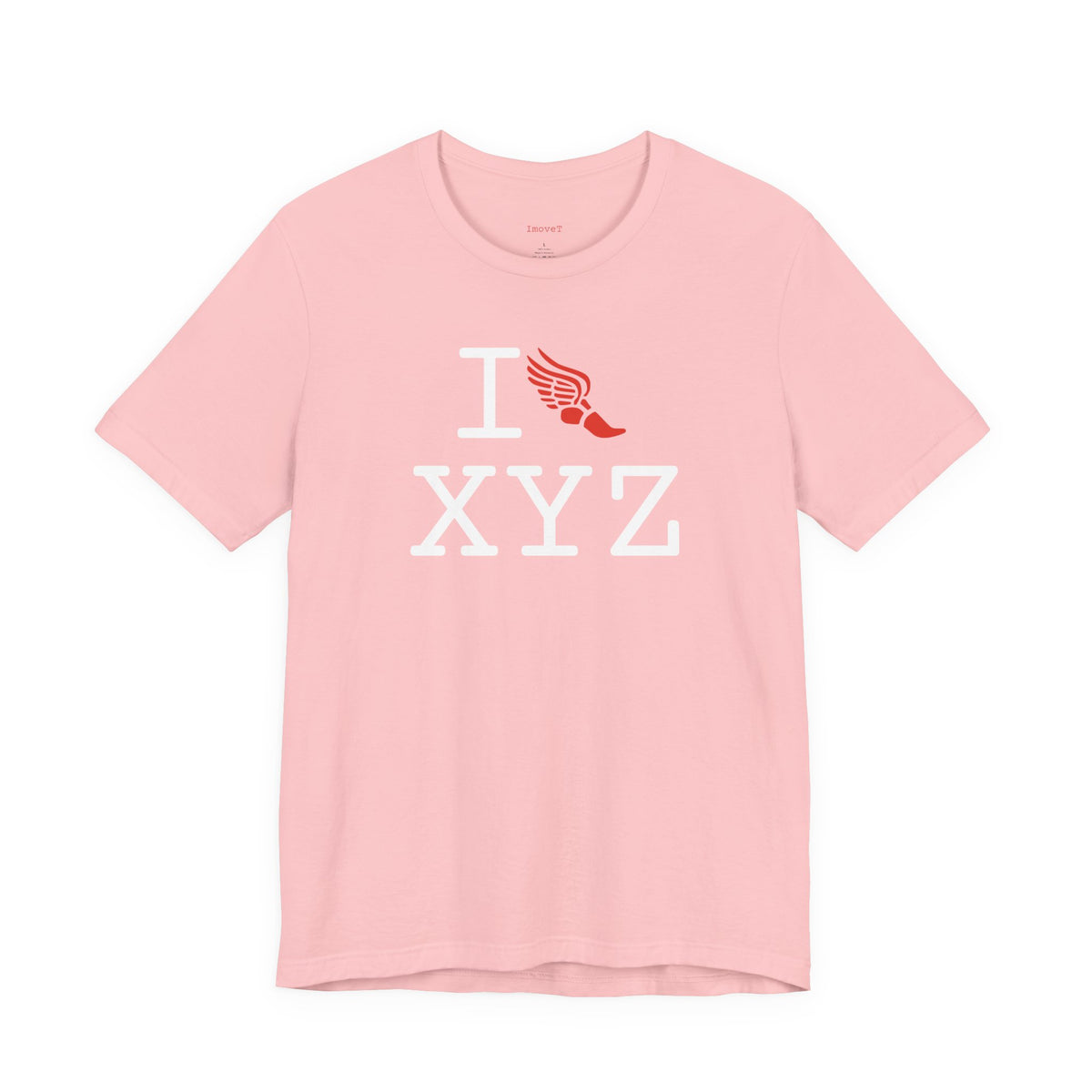 I Run unisex T, red logo
