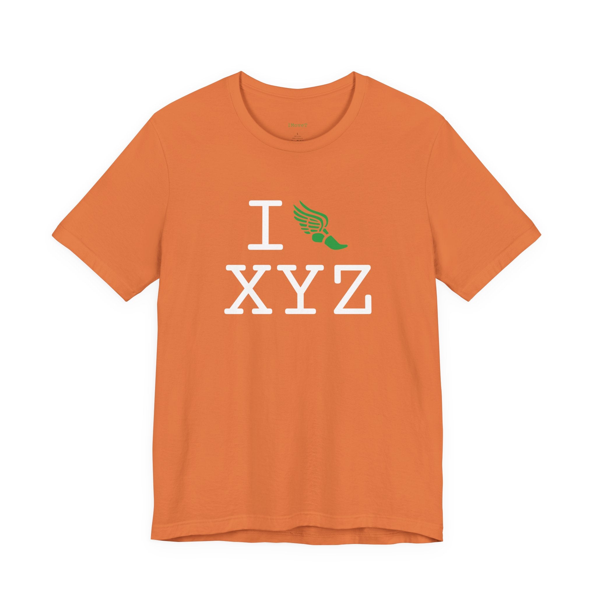 I Run ___ unisex T, green logo
