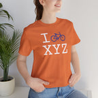 I Bike unisex T, blue bike