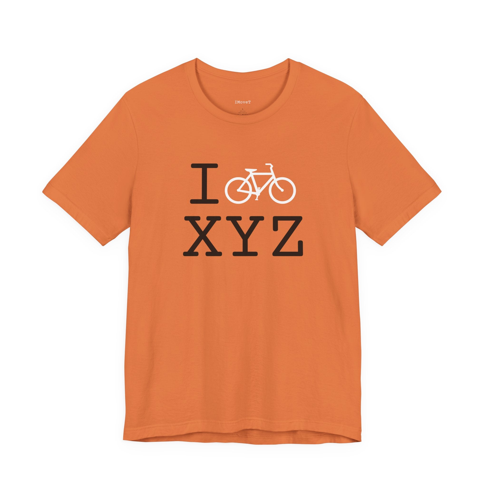 I Bike ___ unisex T, white bike