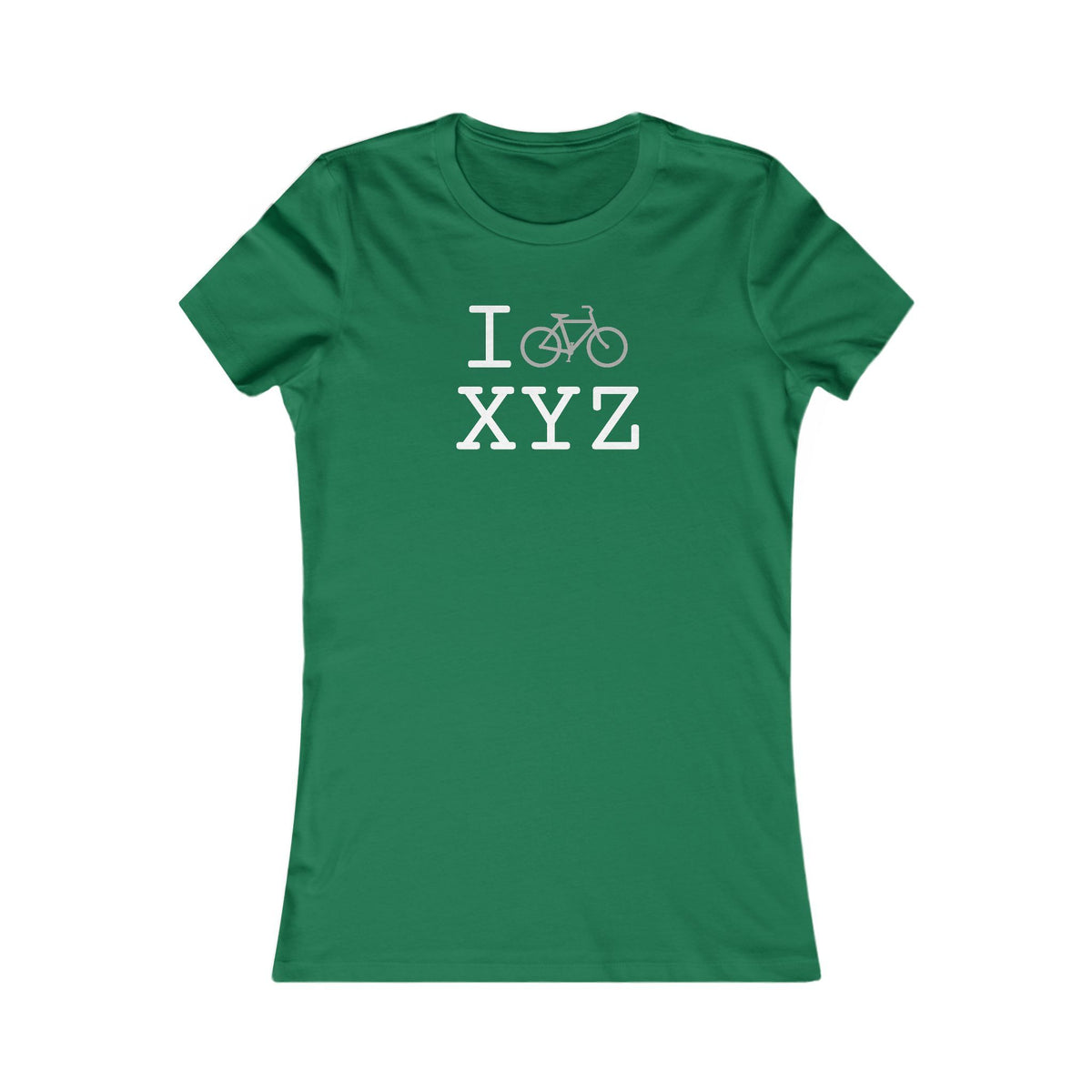I Bike women's T, grey bike