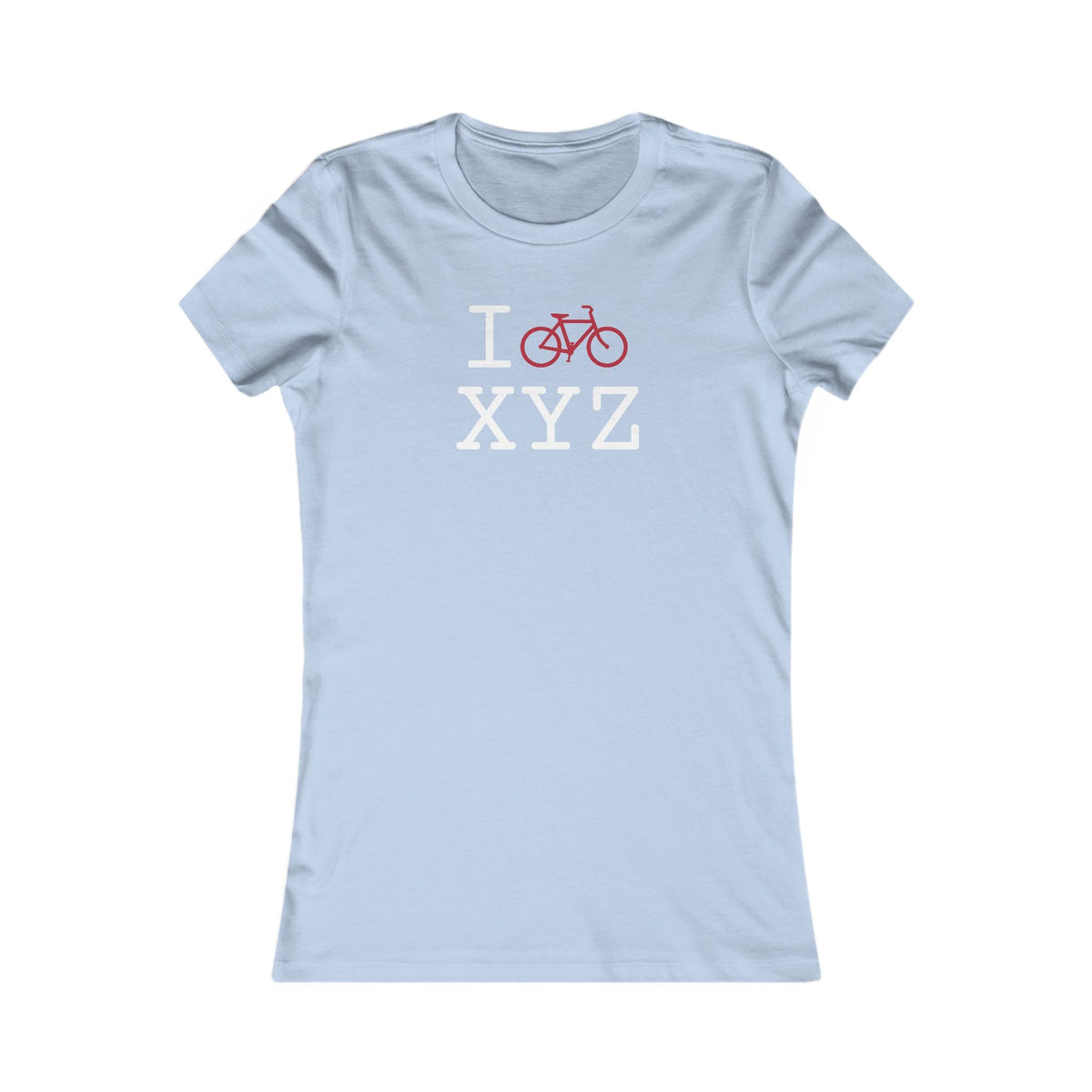 I Bike women's T, crimson bike