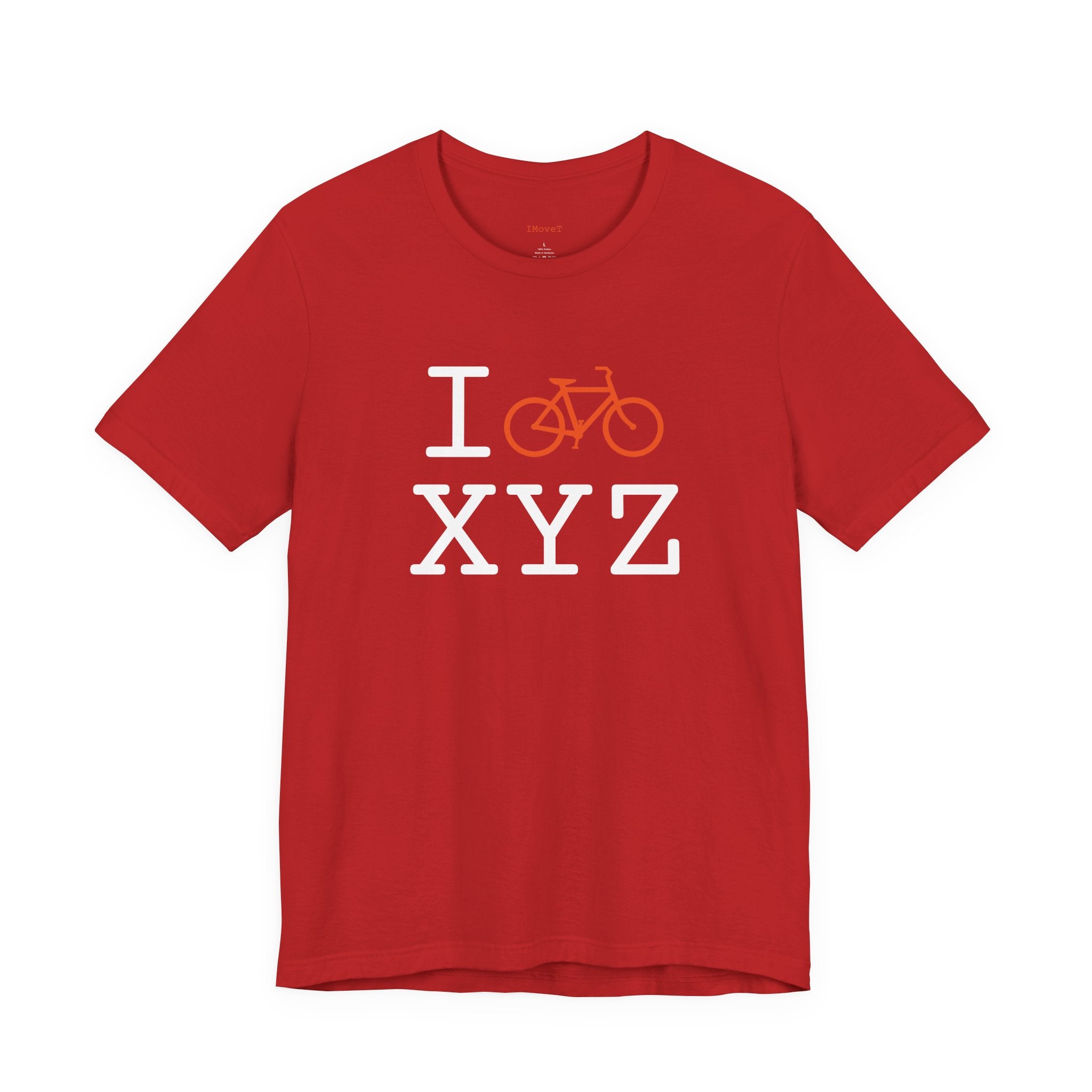 I Bike ___ unisex T, orange bike