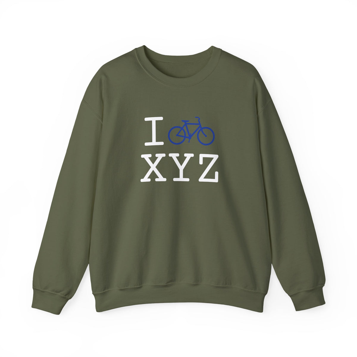 I Bike sweatshirt, blue bike