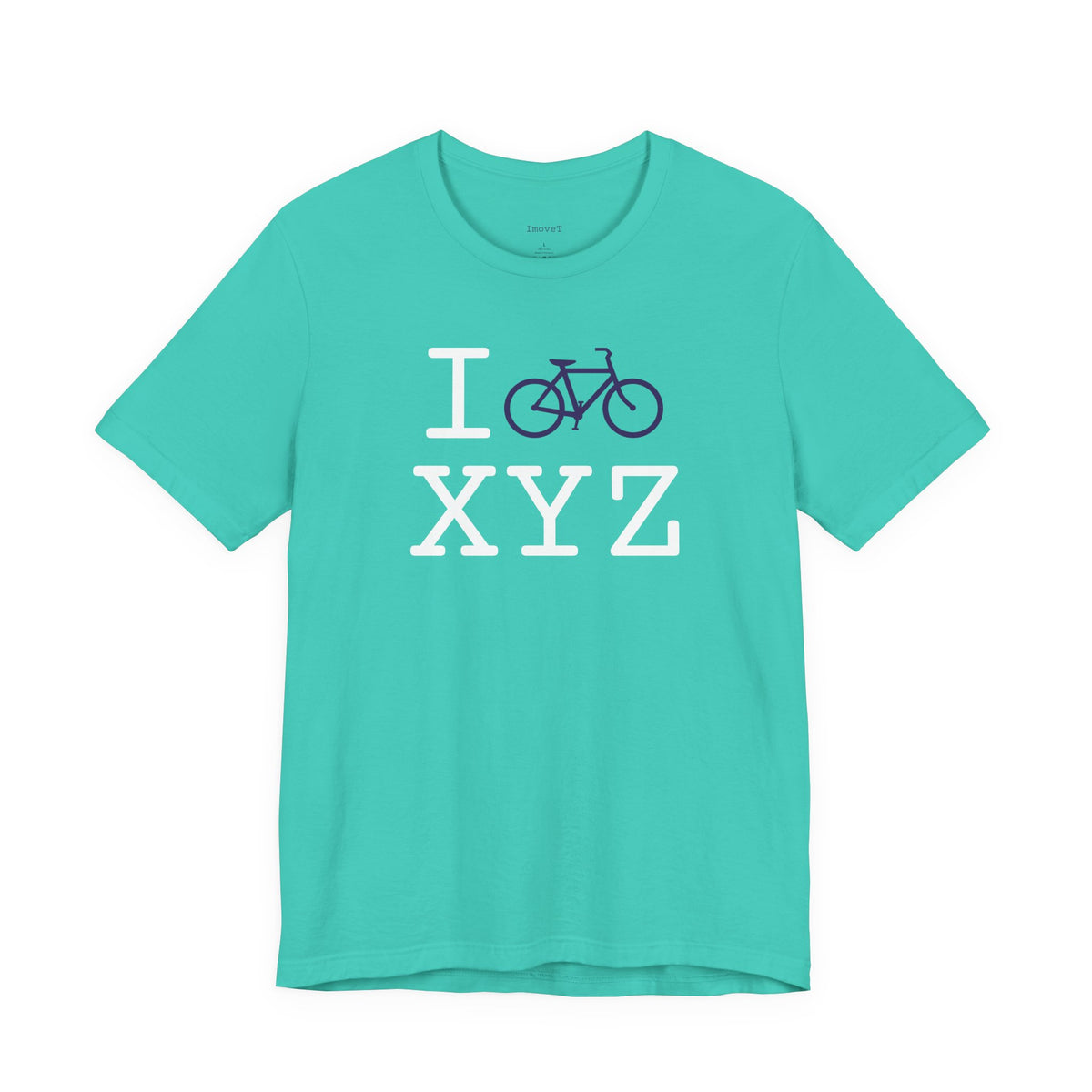I Bike unisex T, purple bike