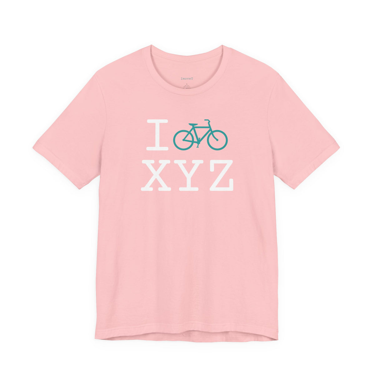 I Bike unisex T, teal bike