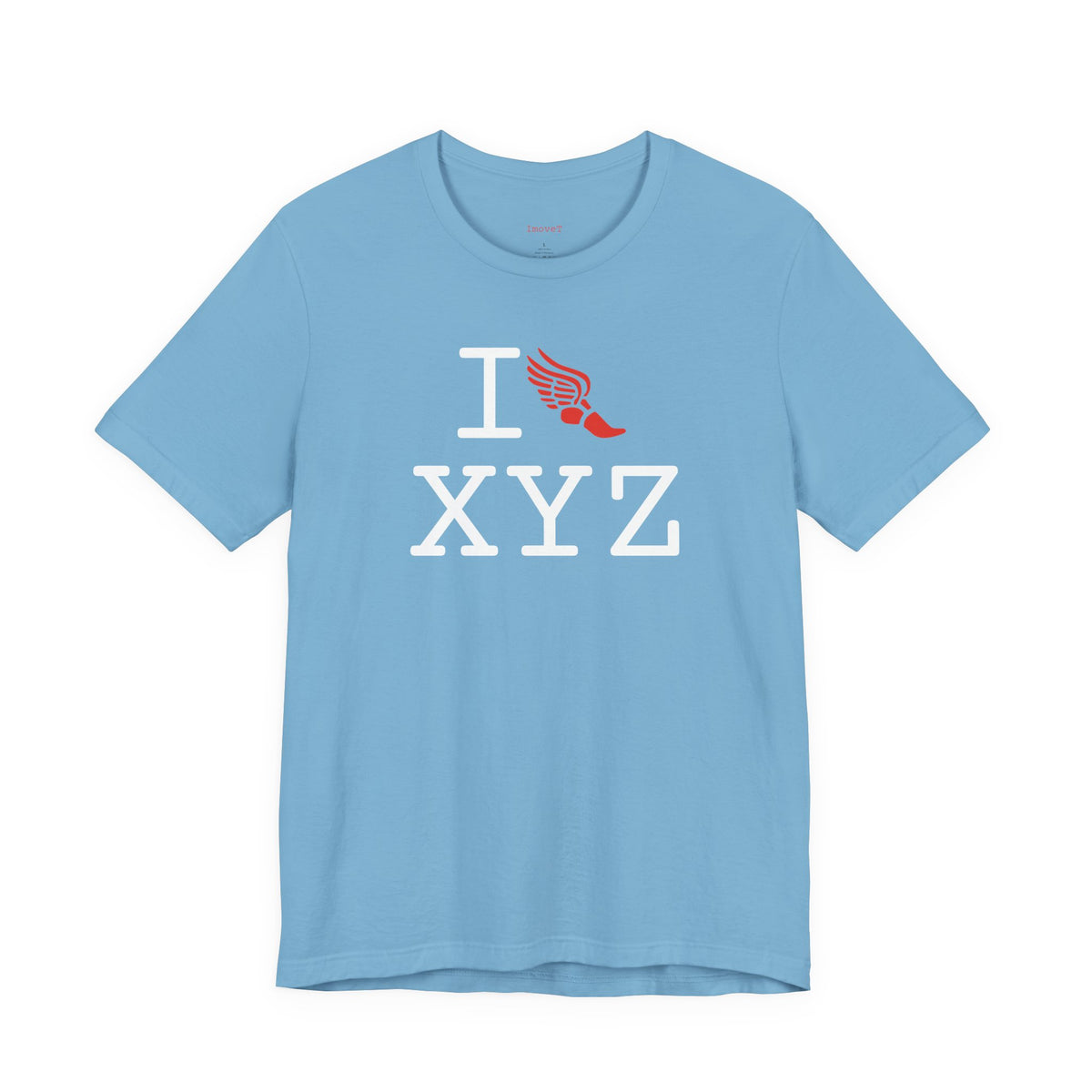I Run unisex T, red logo