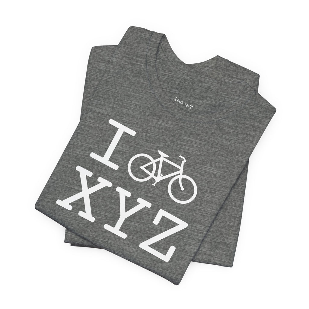 I Bike unisex T, white bike