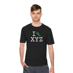 I Run athletic T, green logo
