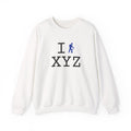 I Hike sweatshirt, blue hiker