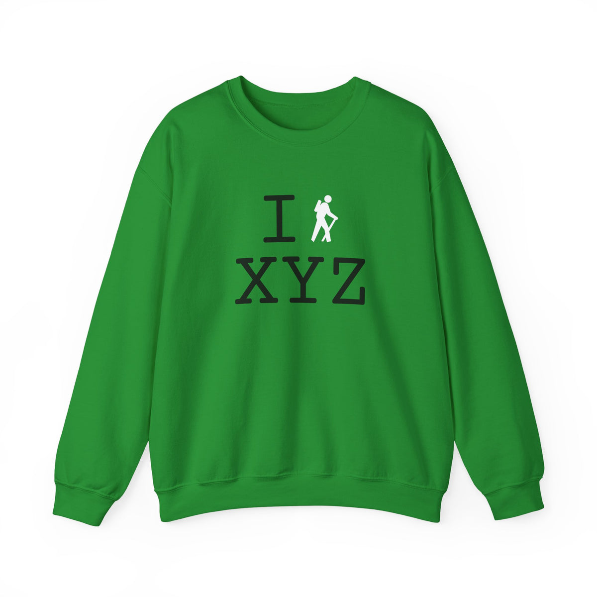 I Hike sweatshirt, white hiker