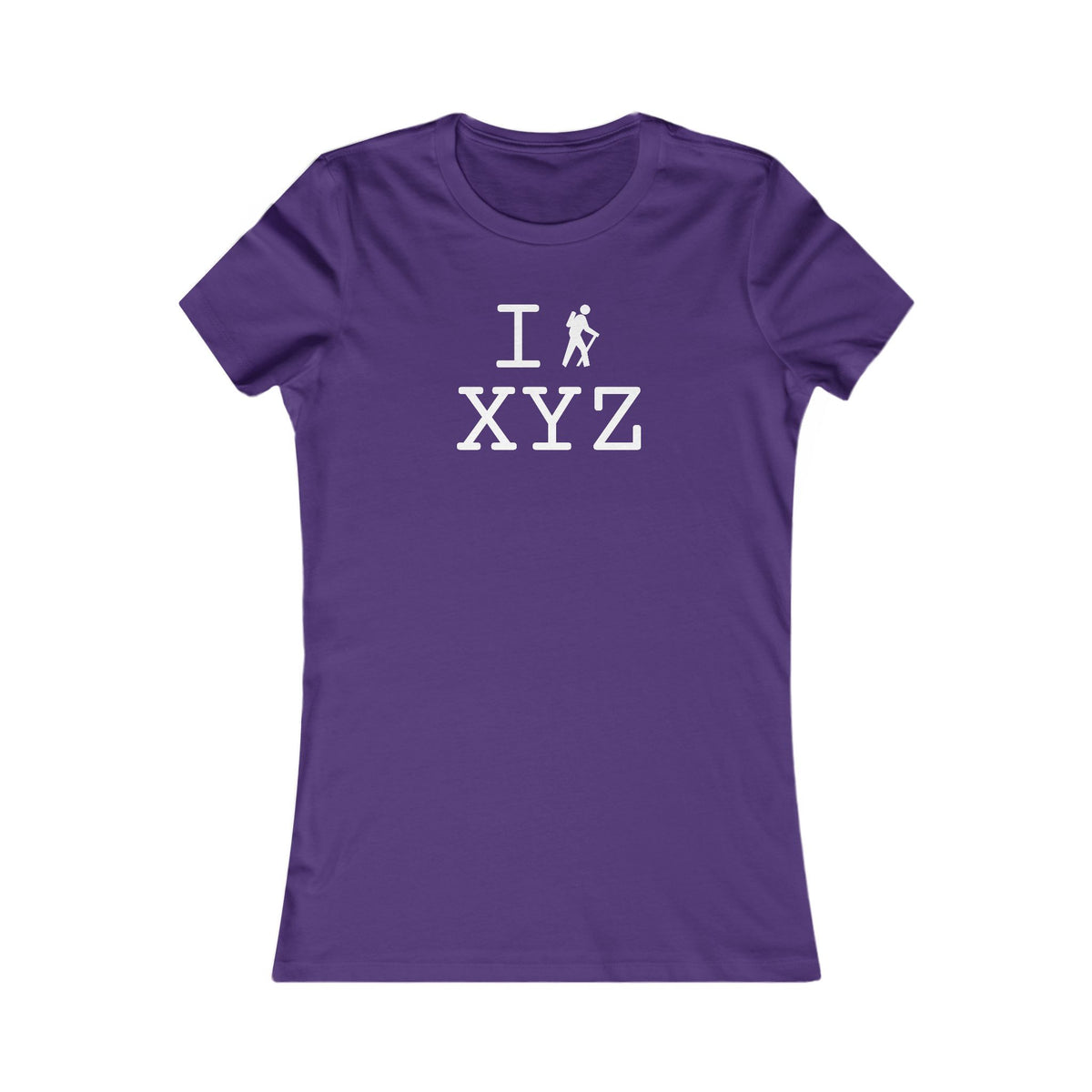 I Hike women's T, white hiker