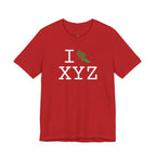 I Run unisex T, green logo