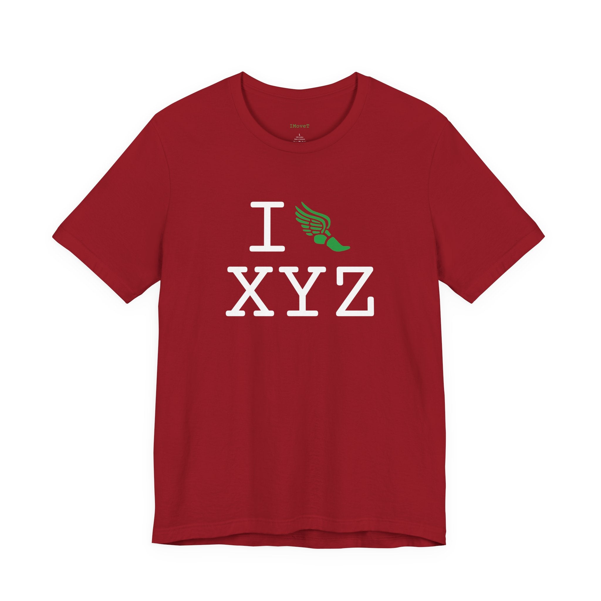 I Run ___ unisex T, green logo