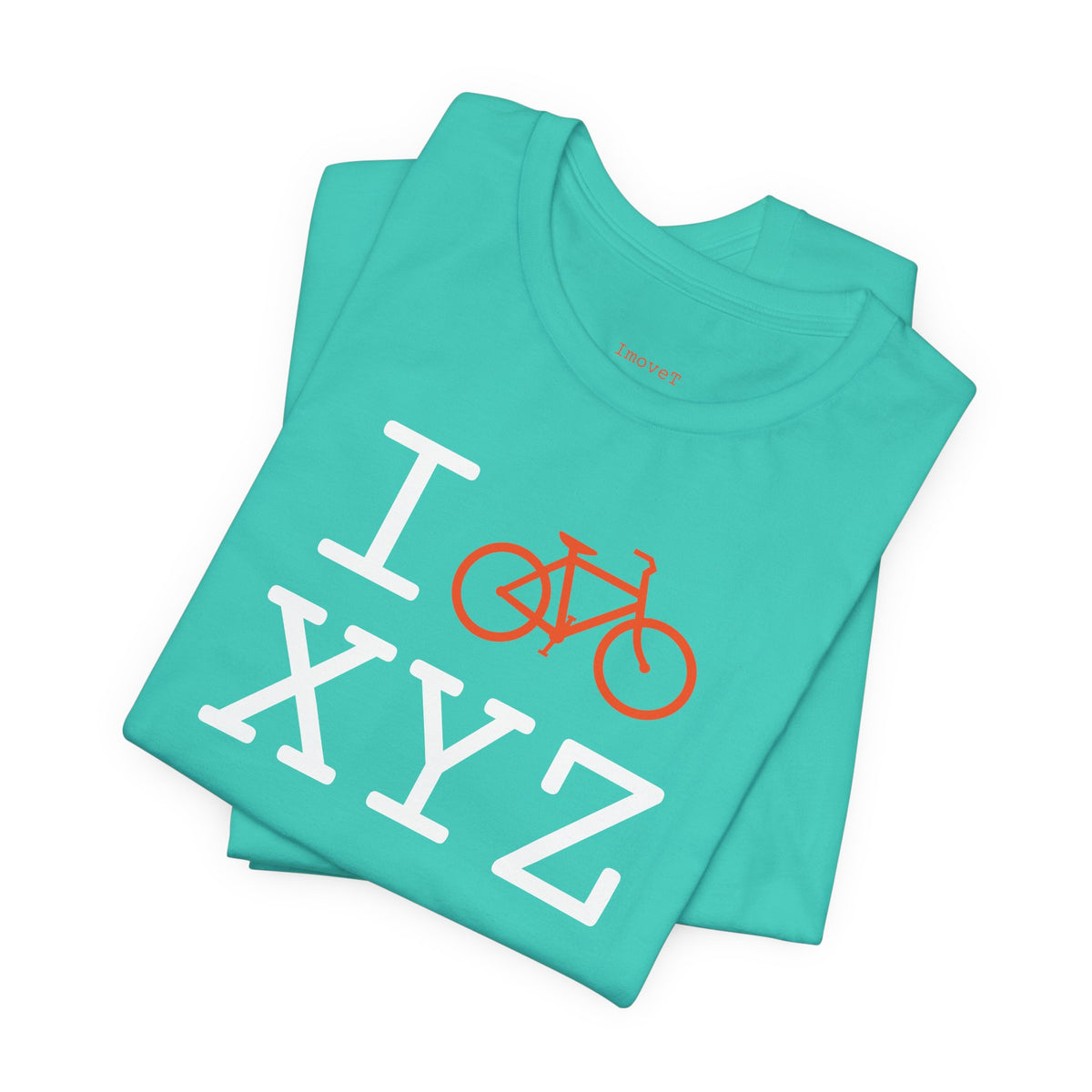 I Bike unisex T, orange bike