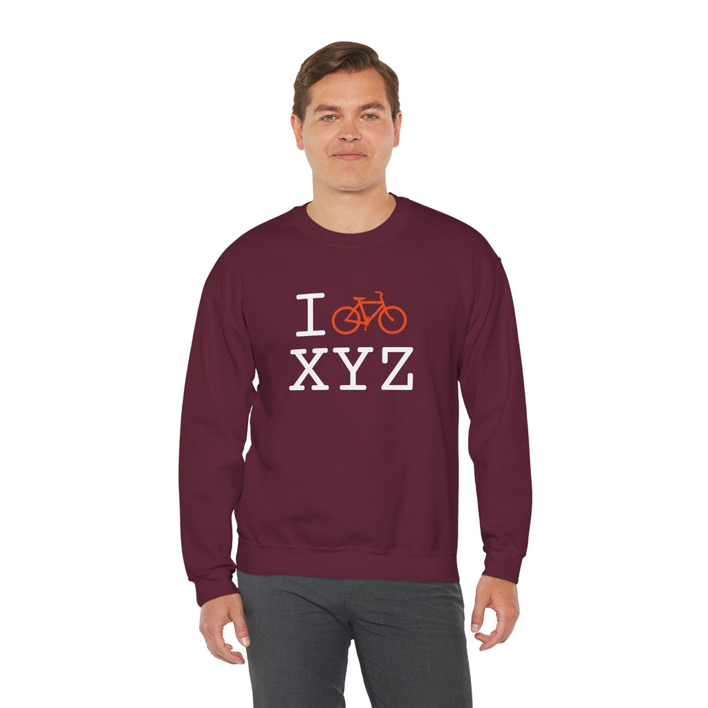 I Bike sweatshirt, orange bike