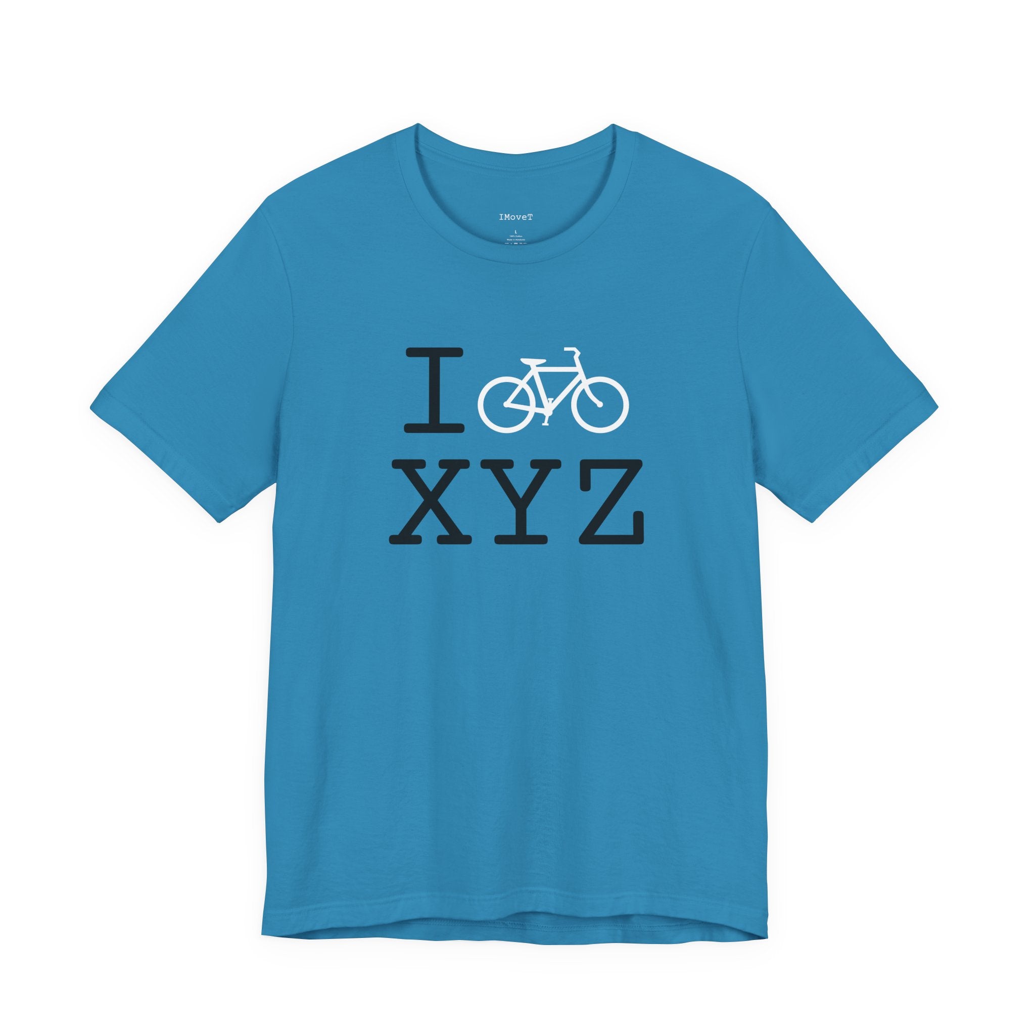I Bike ___ unisex T, white bike