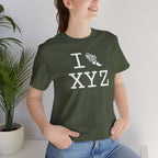 I Run unisex T, white logo