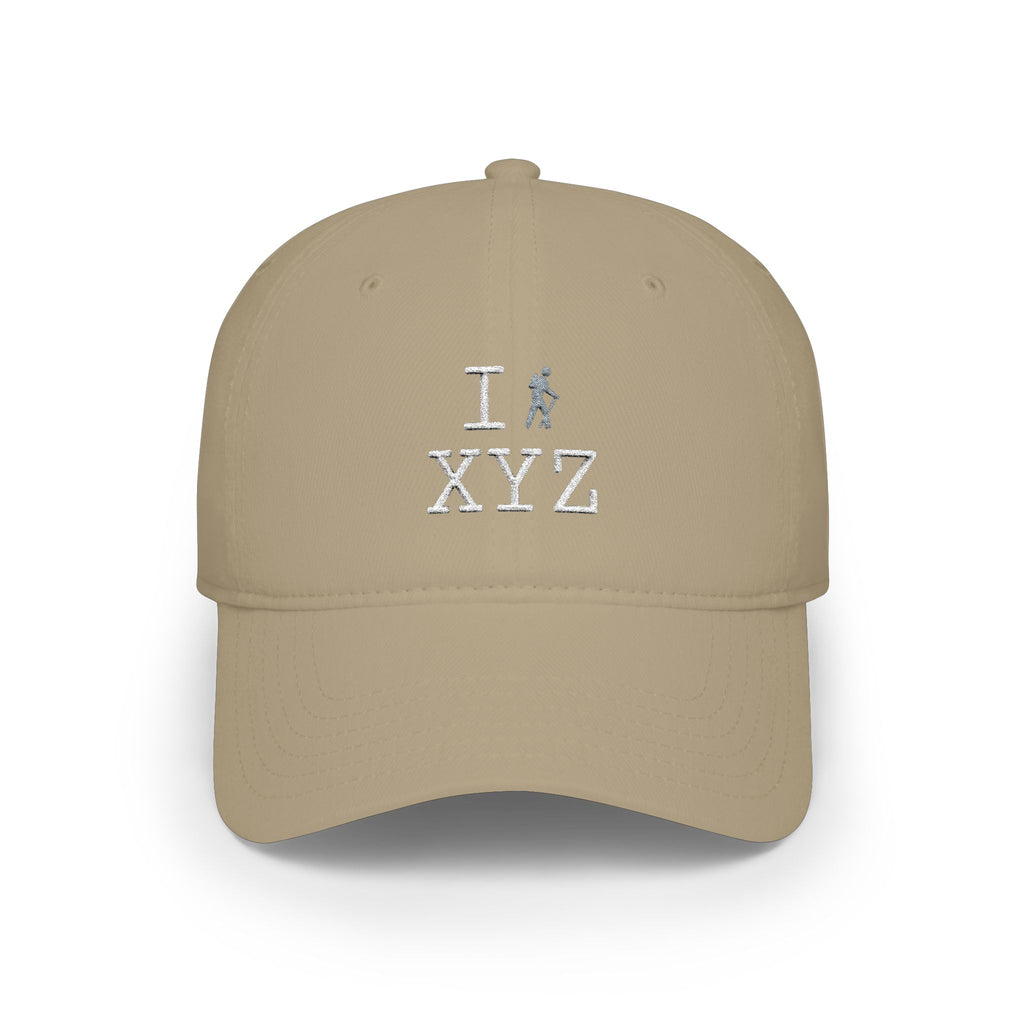 I Hike baseball cap, grey hiker