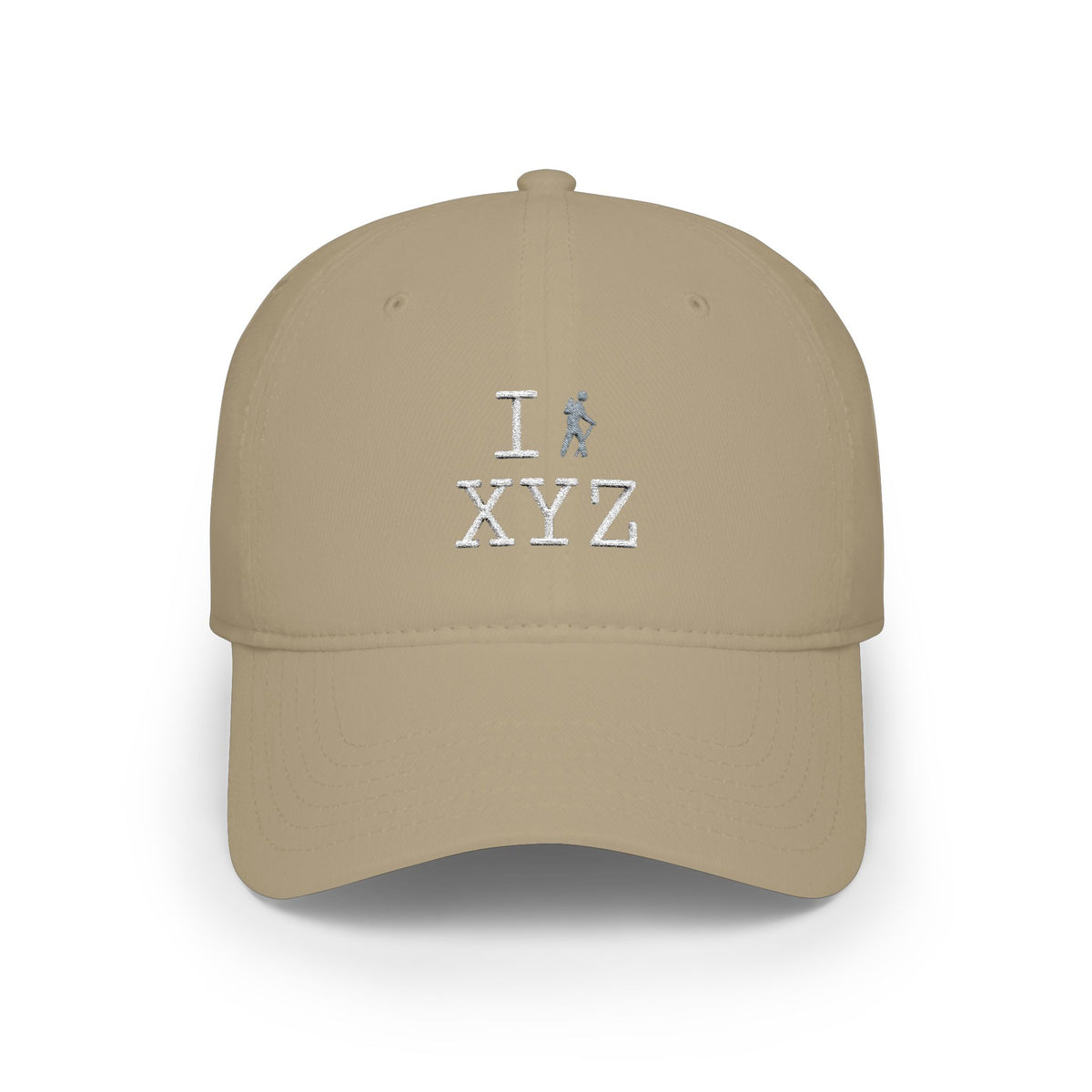 I Hike baseball cap, grey hiker