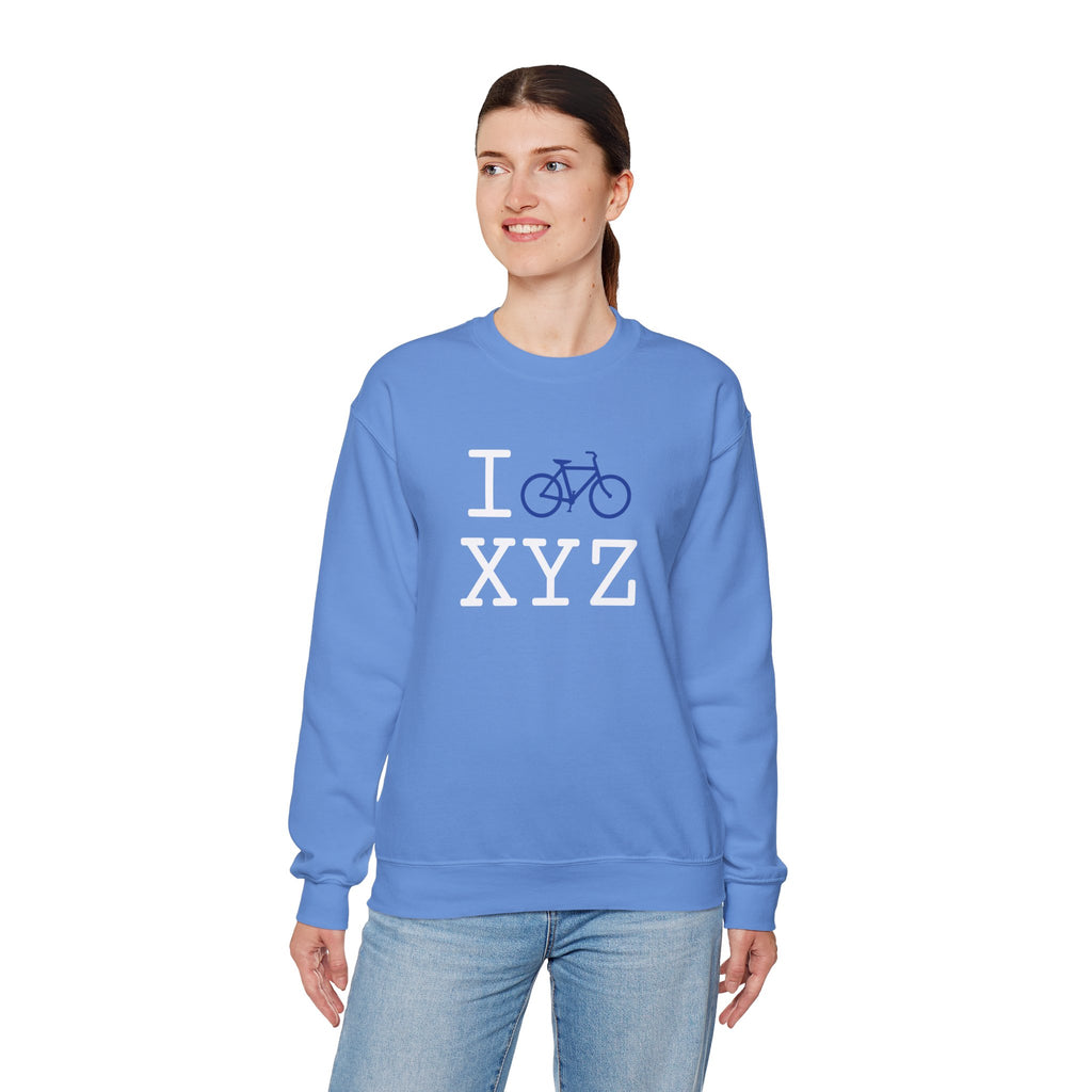 I Bike sweatshirt, blue bike