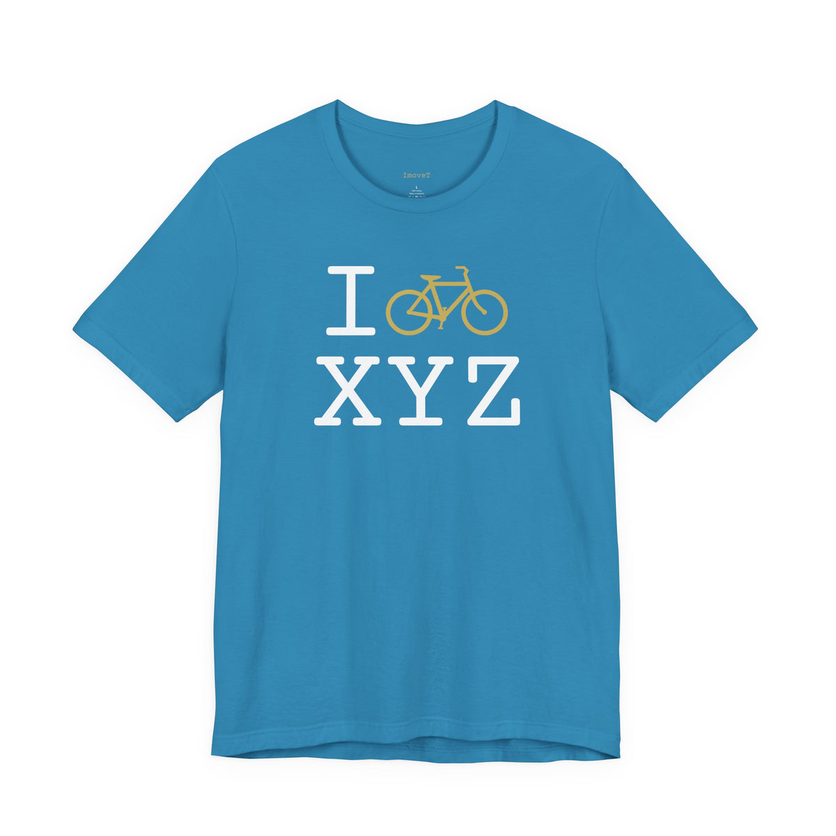 I Bike unisex T, gold bike