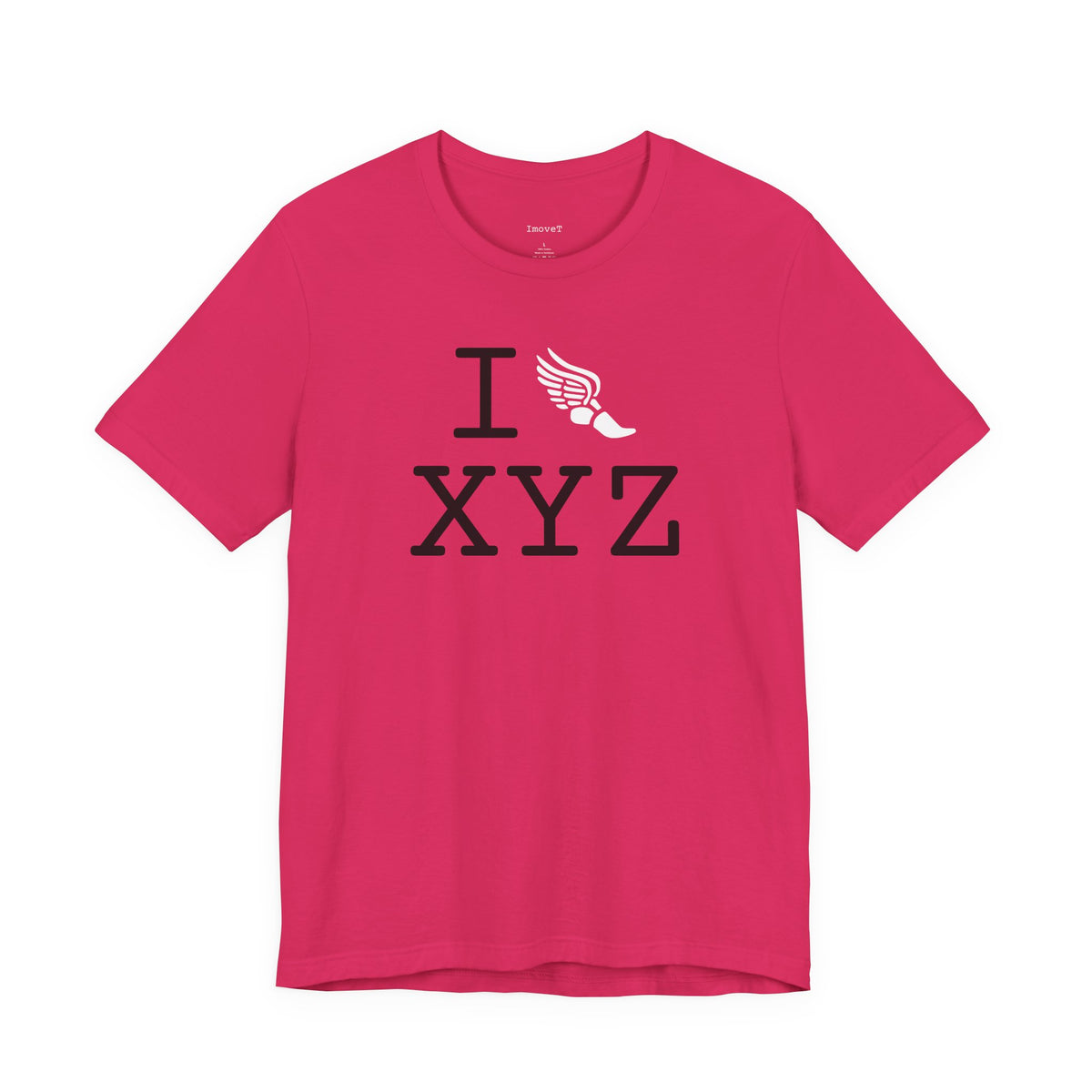 I Run unisex T, white logo