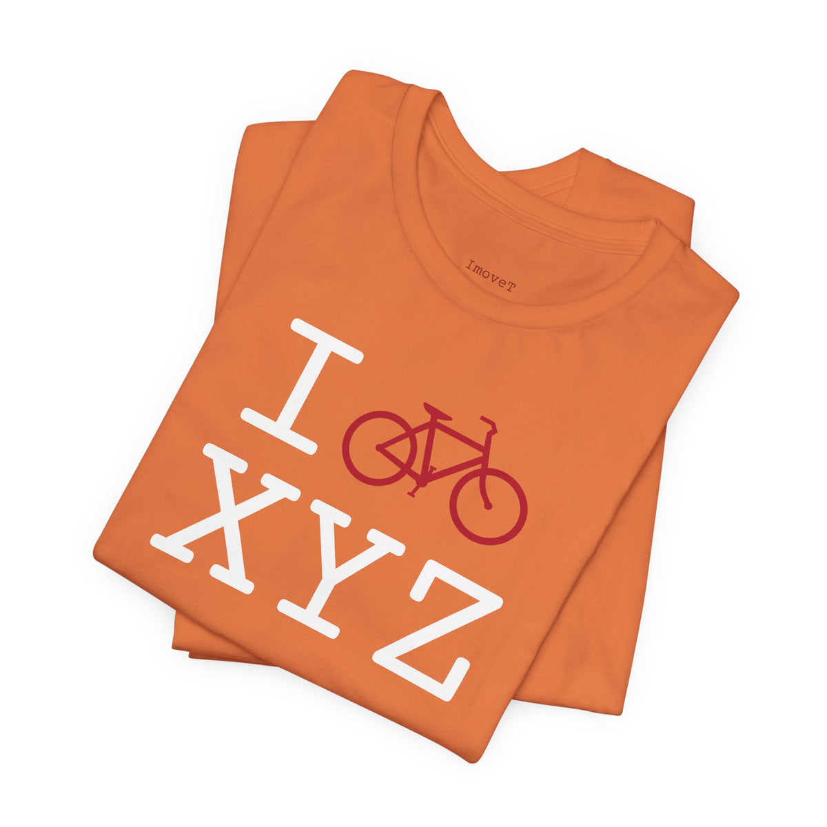 I Bike unisex T, crimson bike