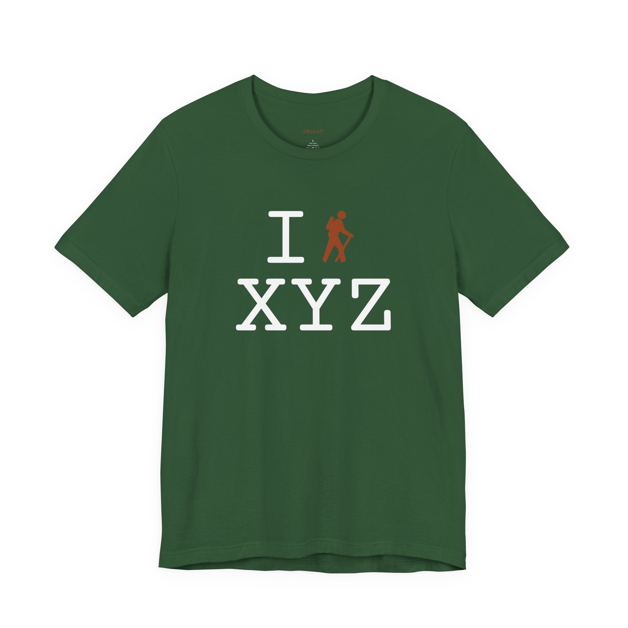 I Hike ___ unisex T, autumn hiker