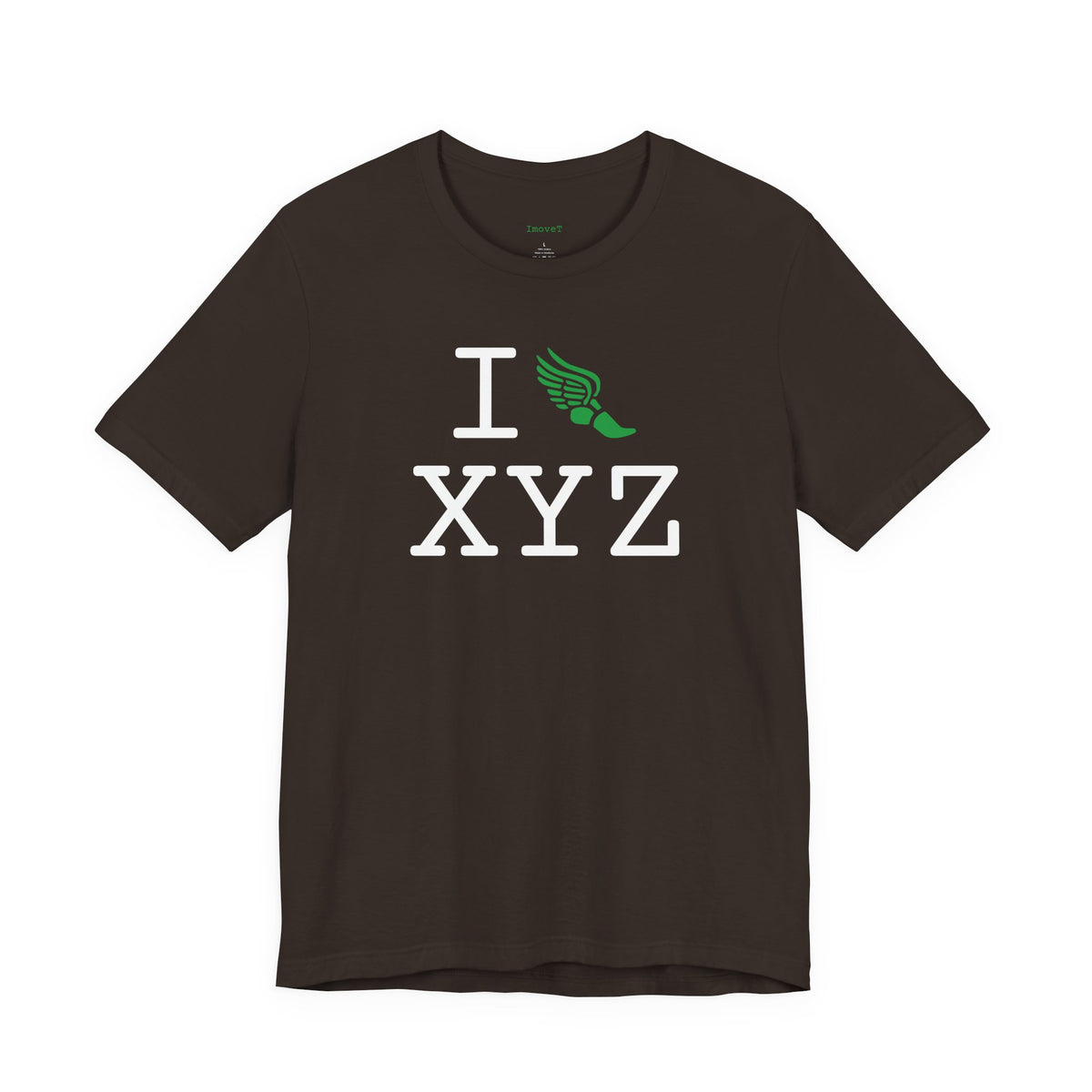 I Run unisex T, green logo
