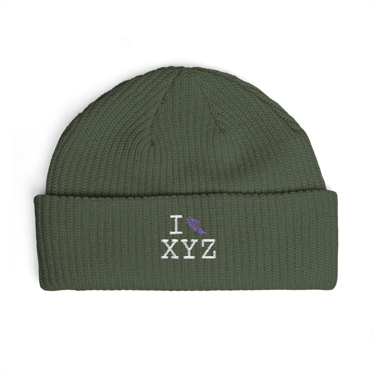 I Run beanie, purple logo