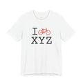 I Bike ___ unisex T, red bike