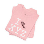 I Run unisex T, maroon logo