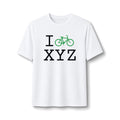 "I Bike ___" athletic T, green bike